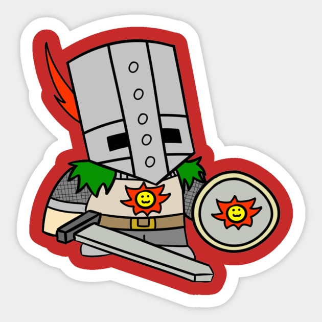 Castle Crasher Solaire Sticker by Colonius